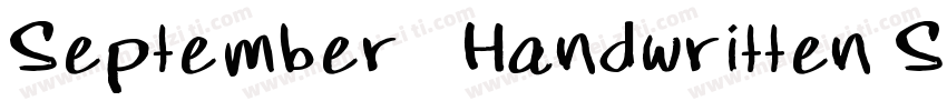 September   Handwritten Script Font字体转换